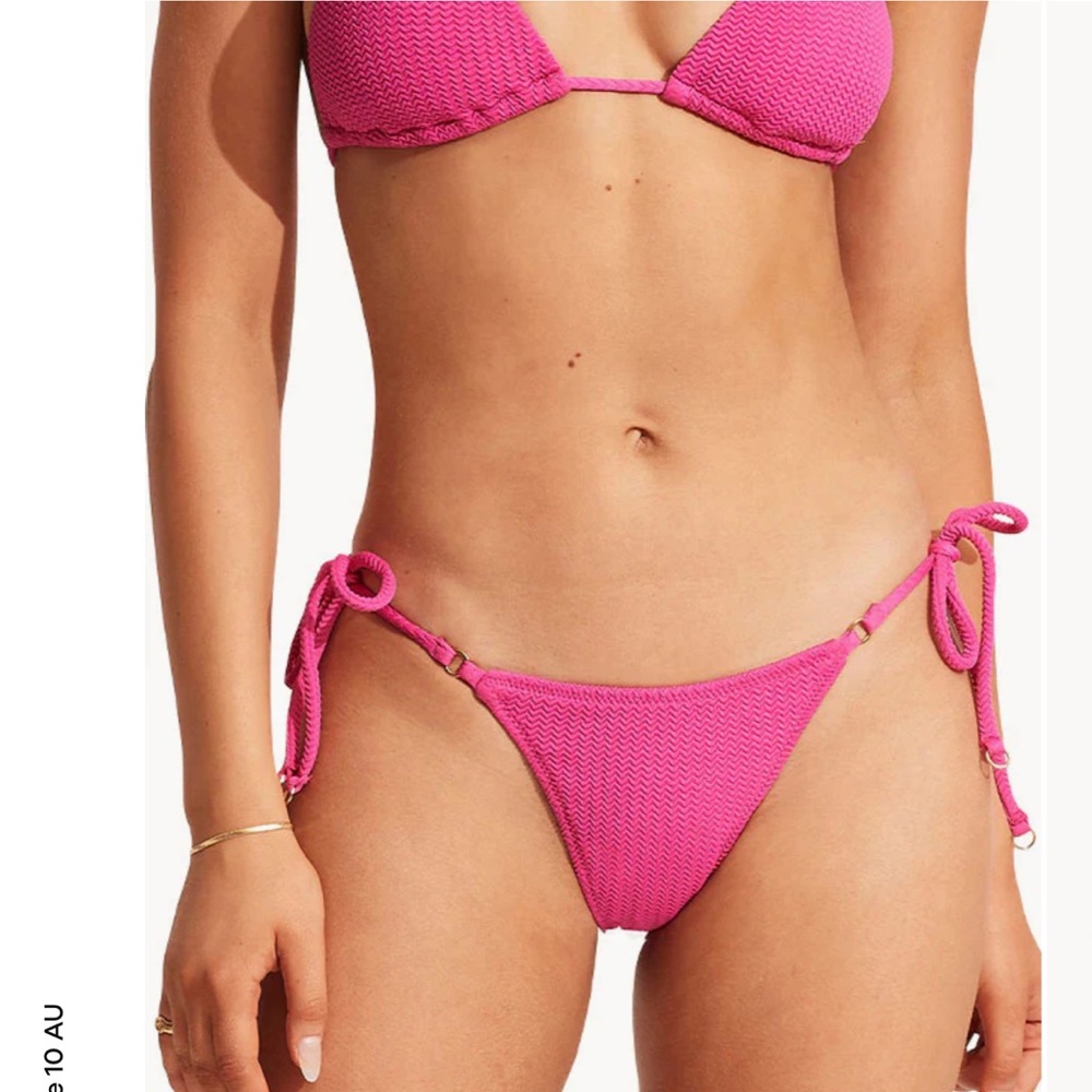 NWOT Anthropologie Seafolly Pink Bikini - 4